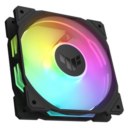 Asus TUF Gaming TR120 ARGB 12cm PWM Case Fan (Single), Hydraulic Bearing, 28mm Frame, Double-layer LED Matrix Design, 2000 RPM, Black-0