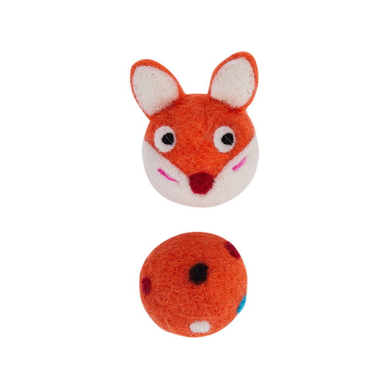 Colorful Felt Stretch Ball Cat Toy-1