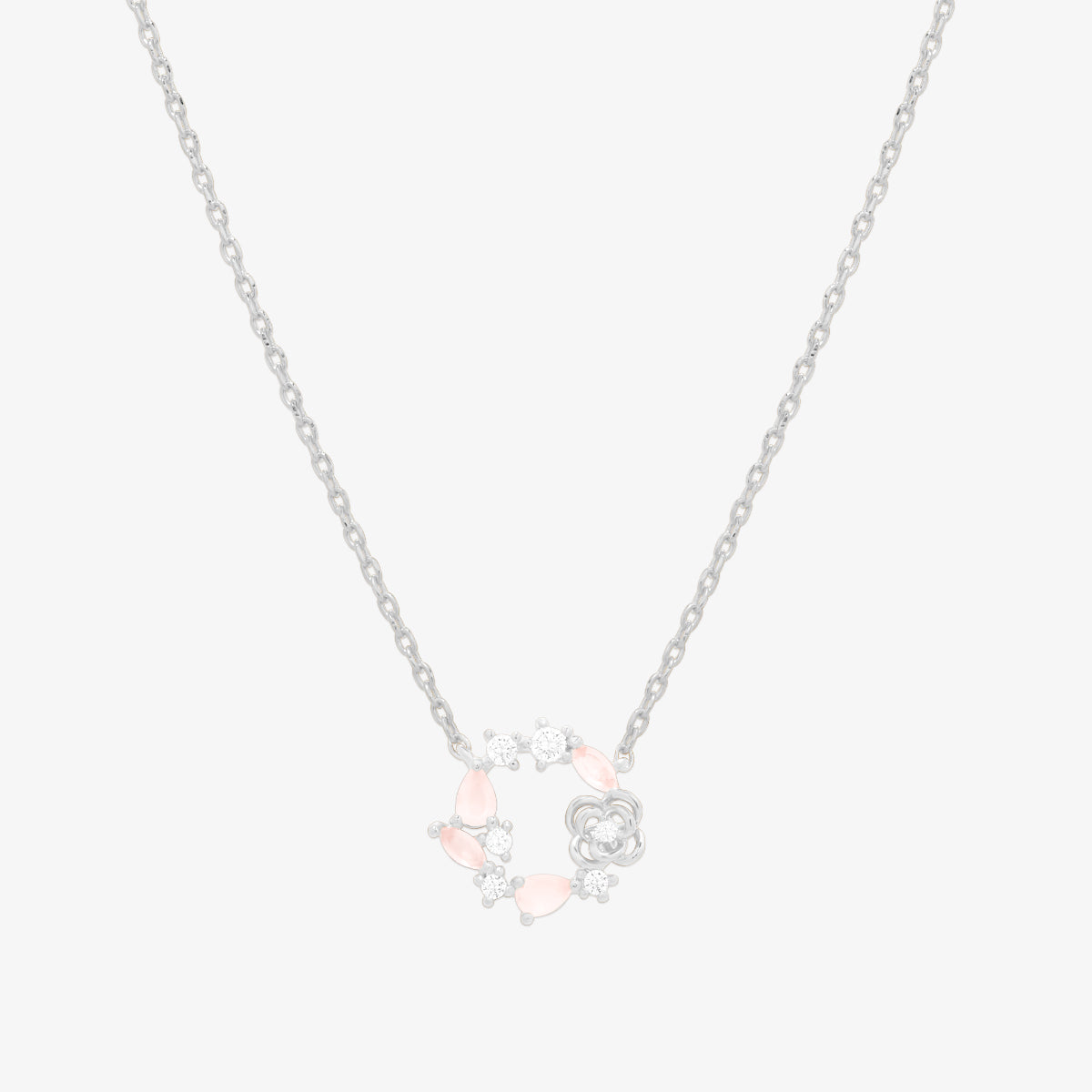 Cubic flower necklace-4