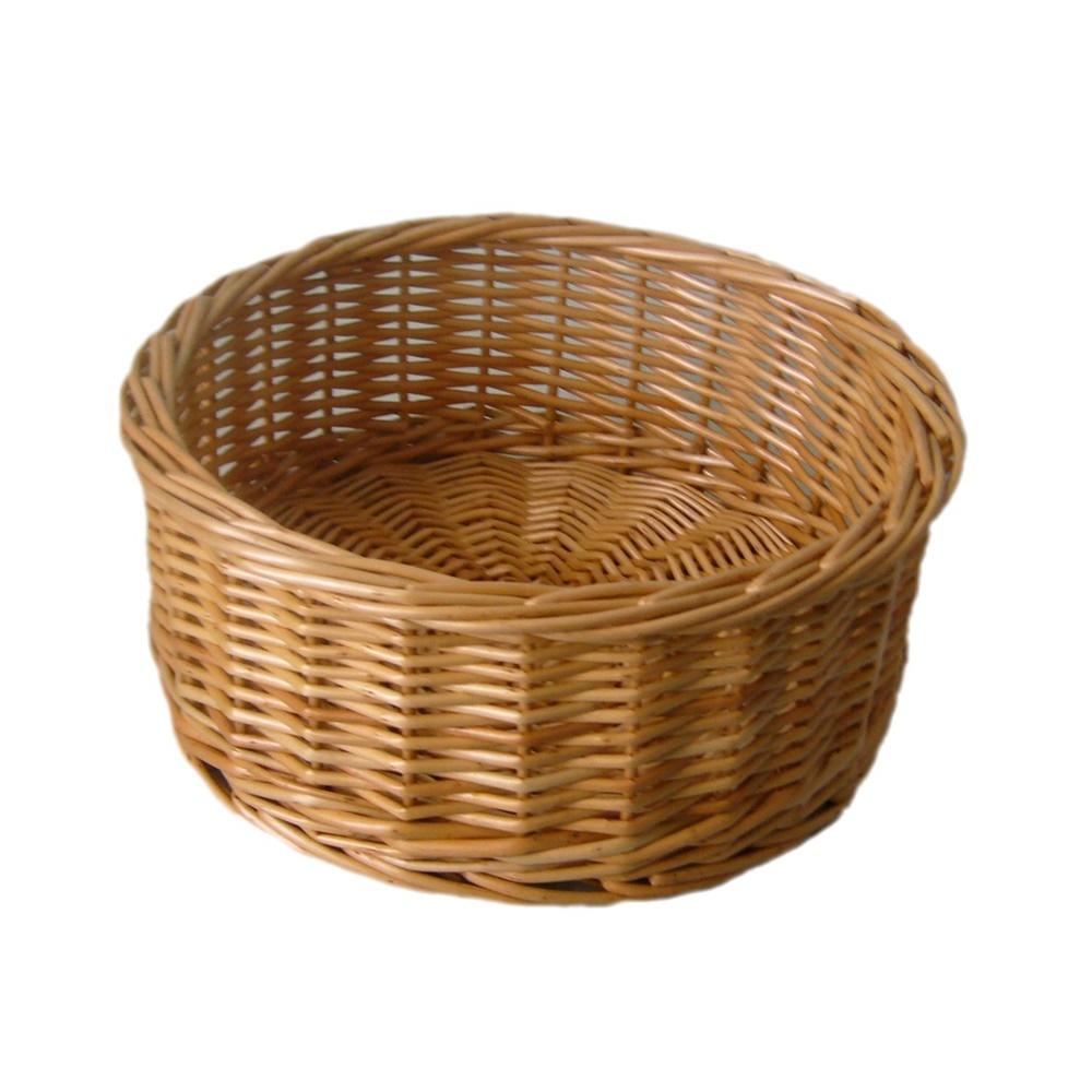 Round Straight-Sided Wicker Tray-0