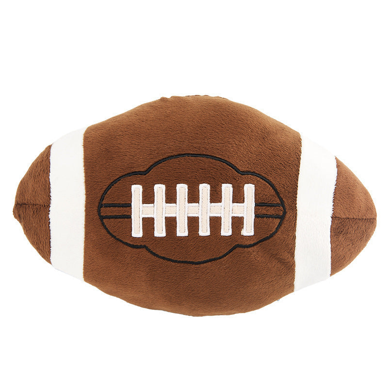 Plush Olive Ball Shape Rugby Simulation Toy-4