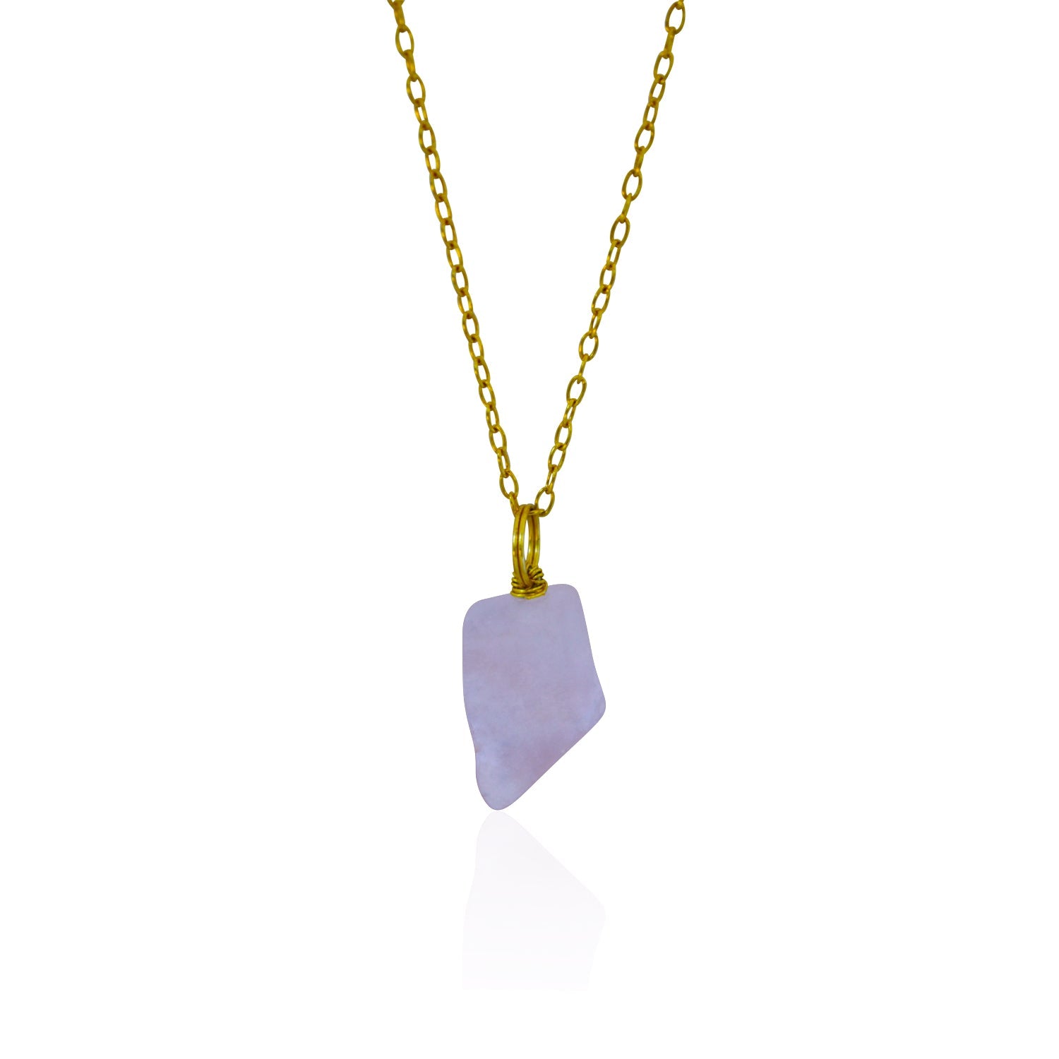 Rose Quartz Nugget and Yellow Gold Vermeil Necklace, Nugget Necklace, Pink Gemstone Necklace, Bloom Collection | by nlanlaVictory-0