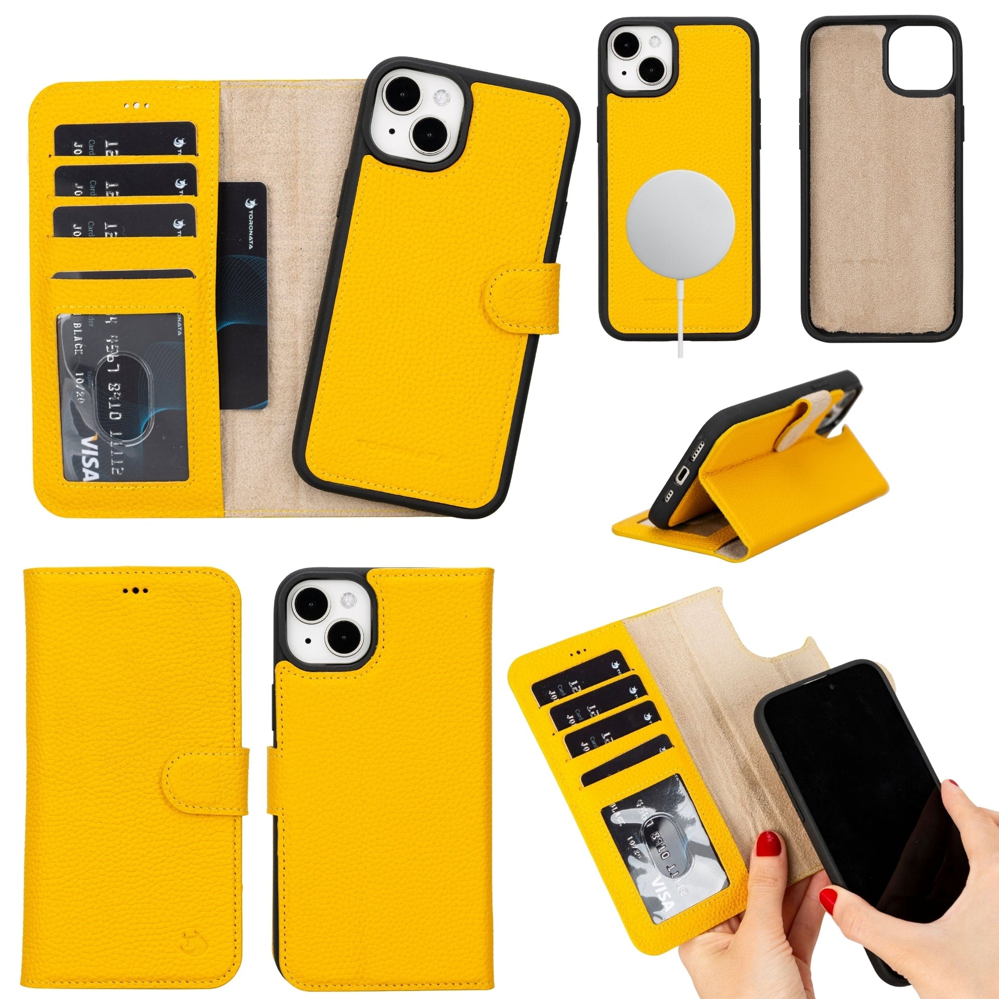 Casper Leather iPhone 15 Wallet Case | Detachable MagSafe Compatible RFID Protection-11