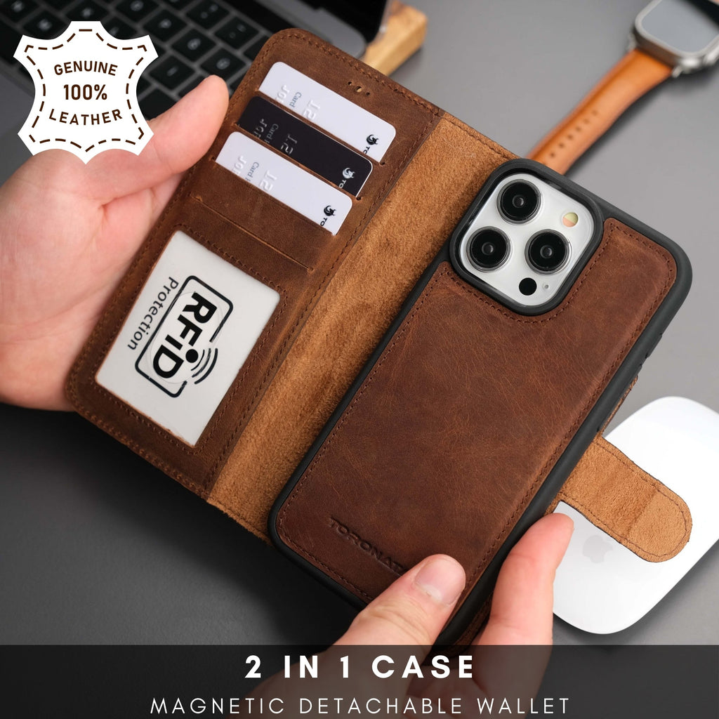 Casper Leather iPhone 14 Pro Max Wallet Case | MagSafe-1