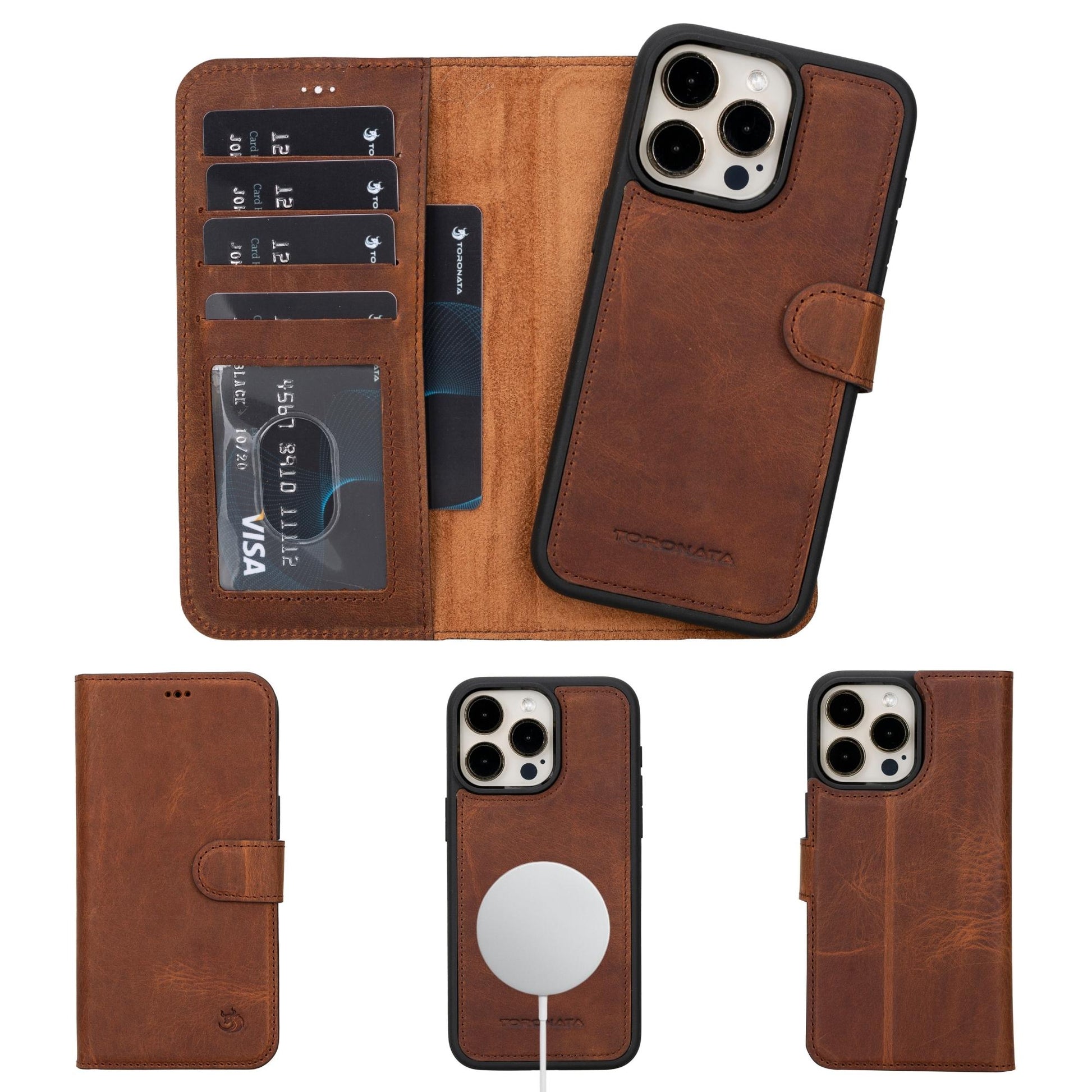 Casper iPhone 14 Series Detachable Leather Wallet Case-8