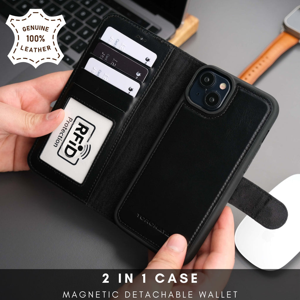 Casper Leather iPhone 14 Wallet Case | MagSafe-1