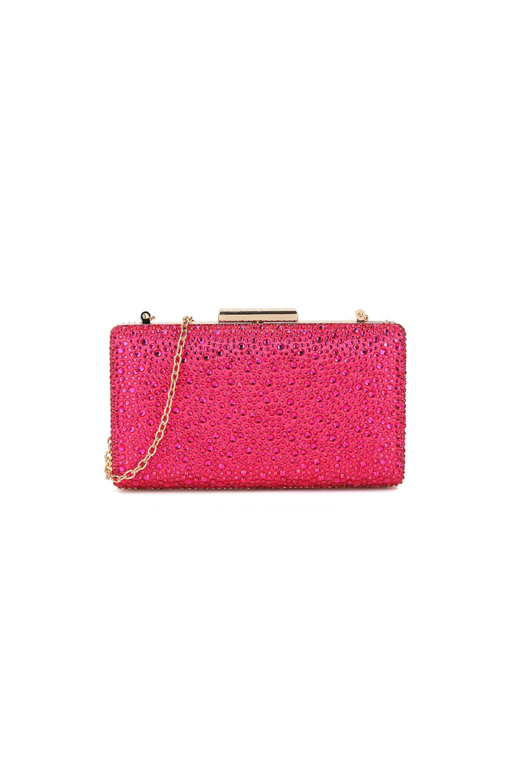 Fuchsia Glitter Evening Clutch Bag-0