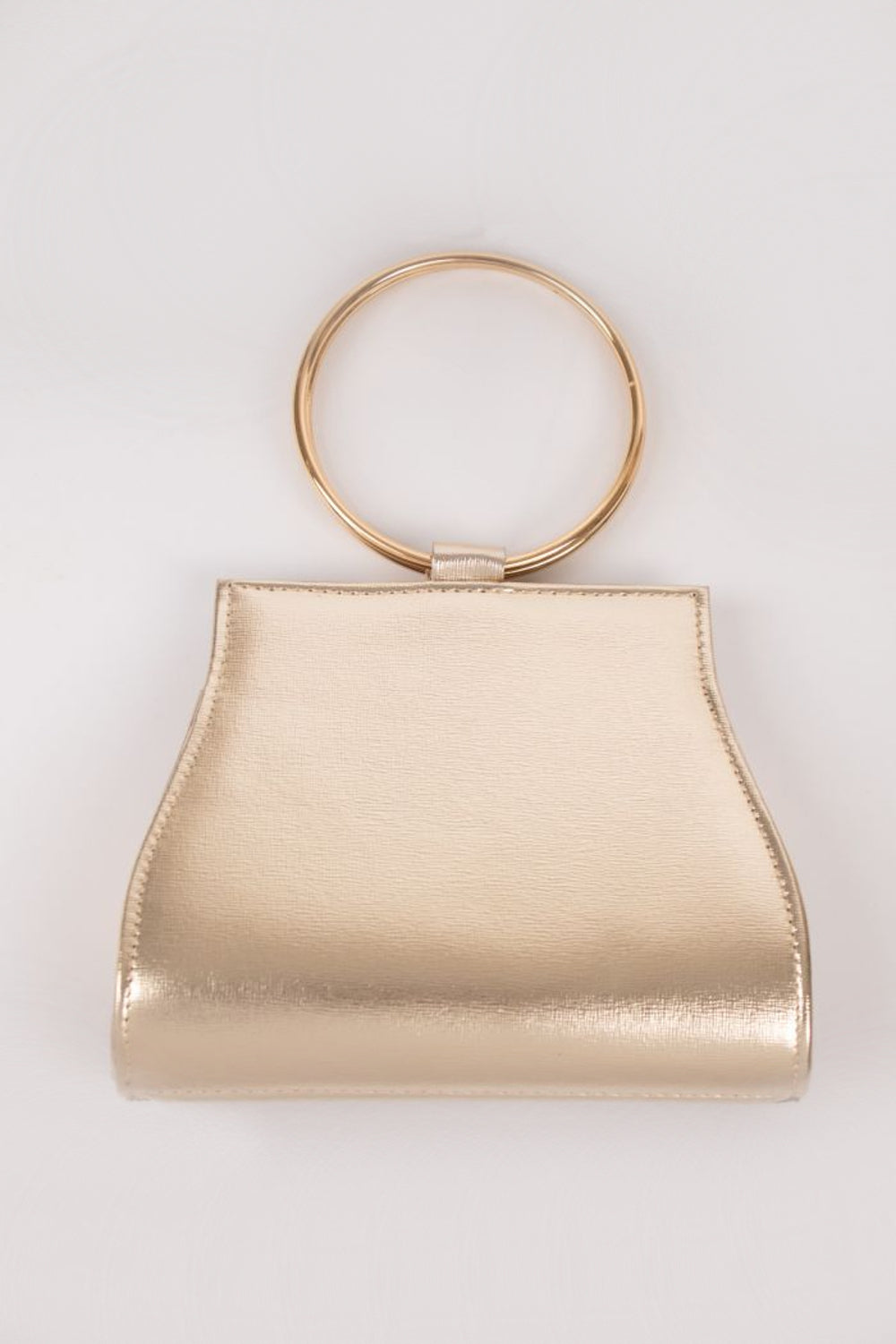Gold Diamante Clutch Bag with Top Handles-2