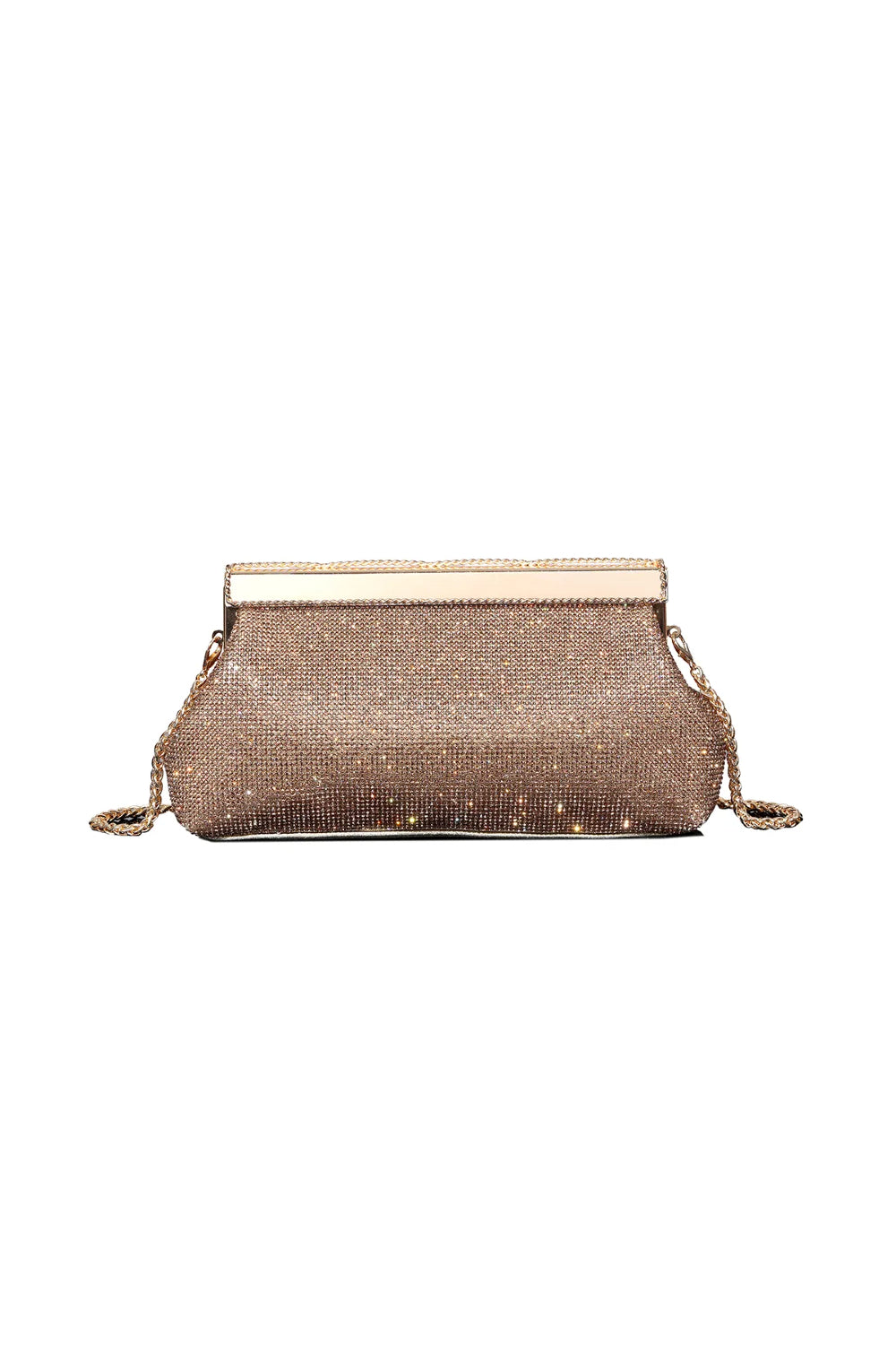 Gold Diamante Clutch Bag-0