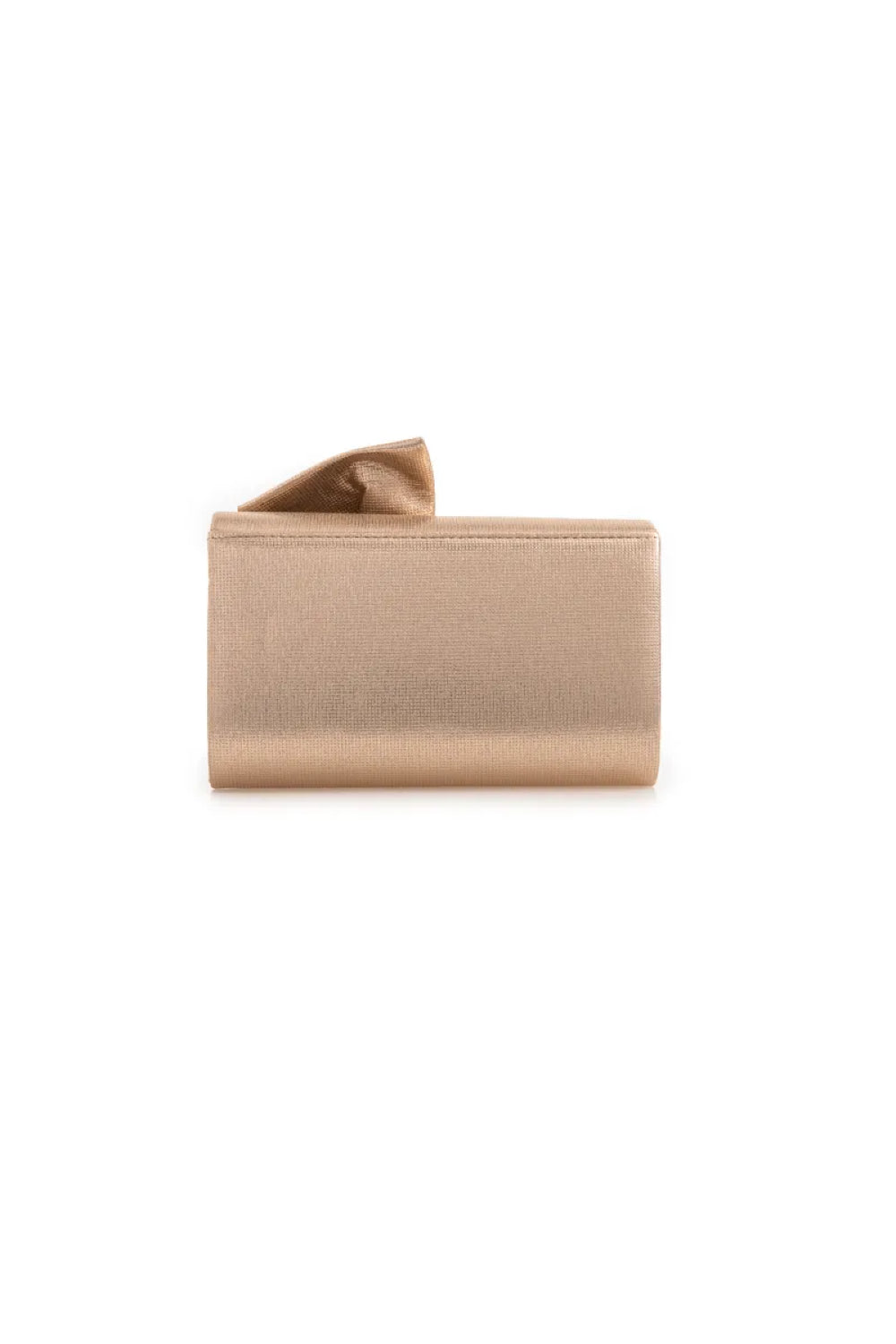 Champagne Evening Clutch Bag with Bow Detail-1