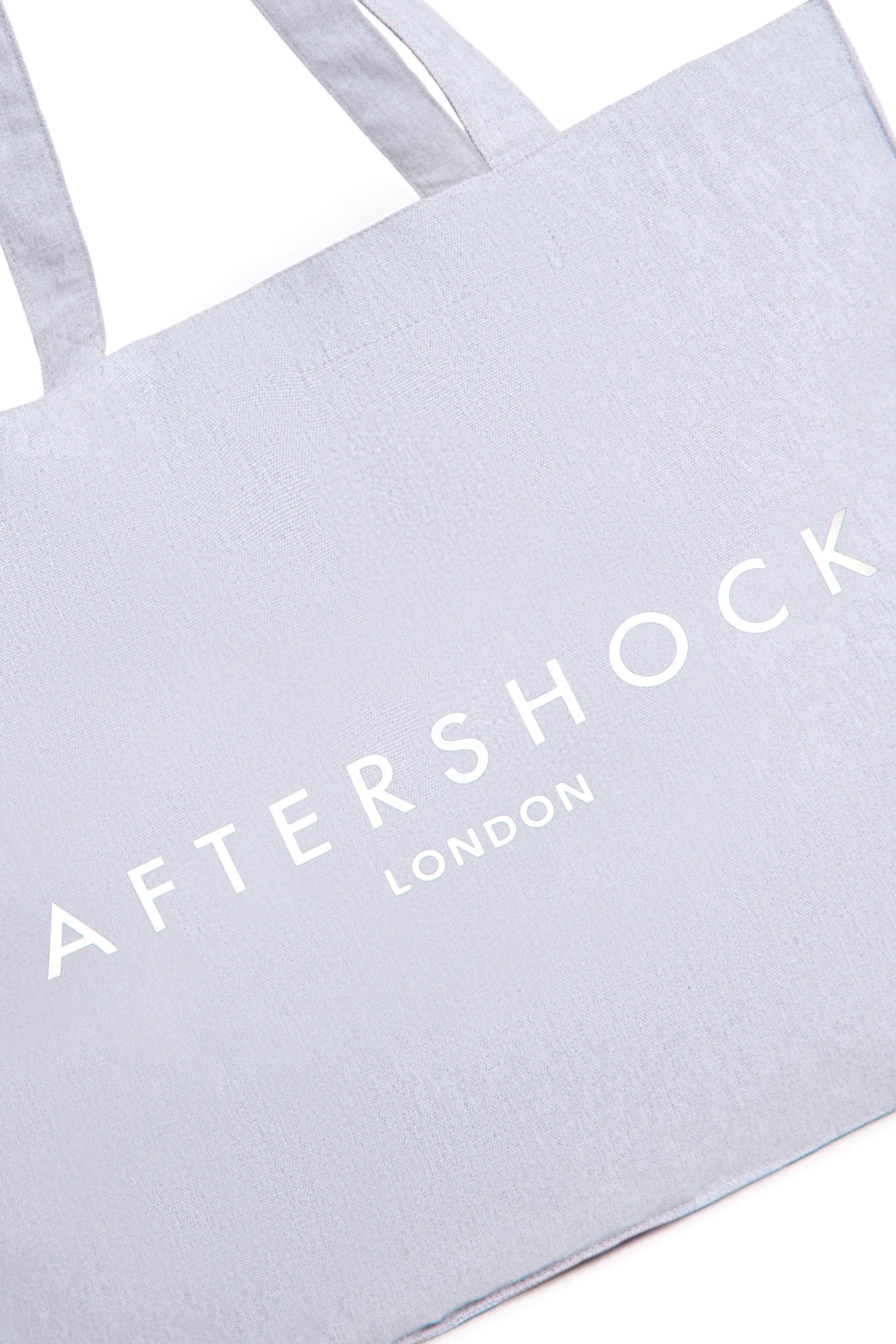 Silver Grey Logo Canvas Tote Bag-1