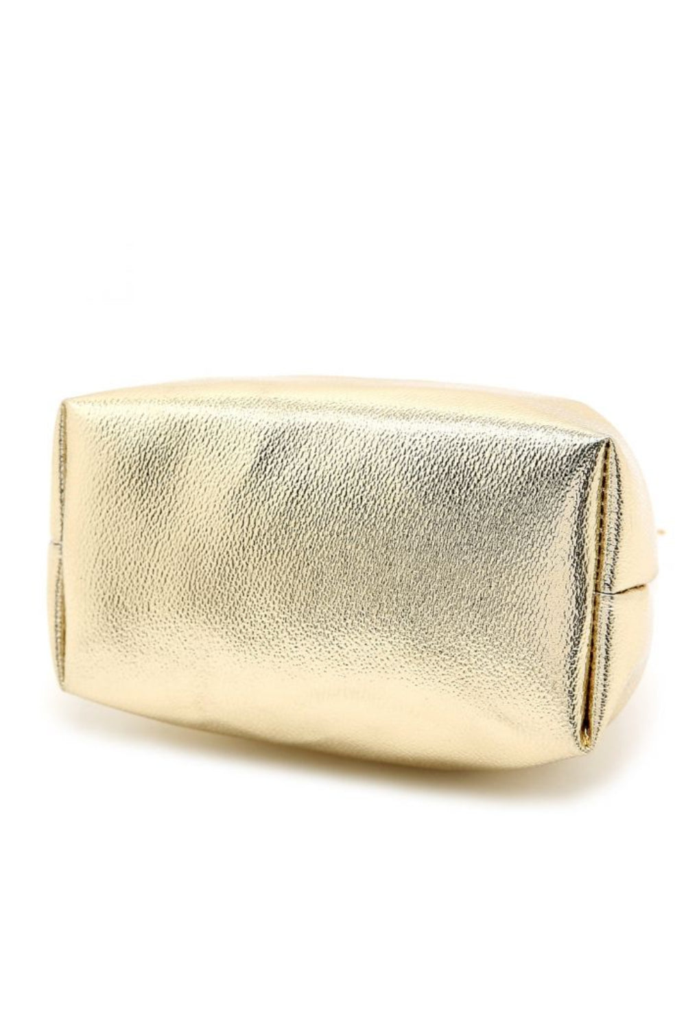Gold Top Handle Leather Look Bag-2