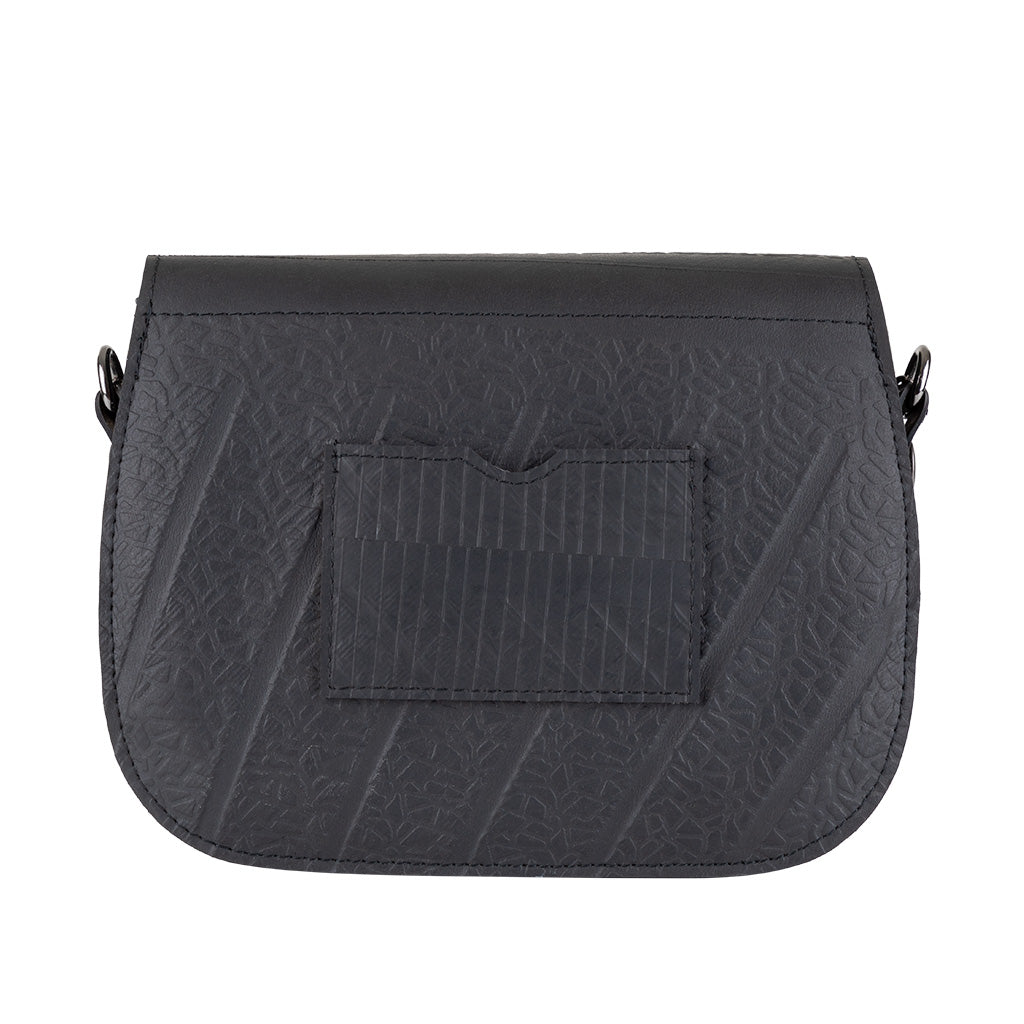 Becca Classic Black Vegan Saddle Bag-4