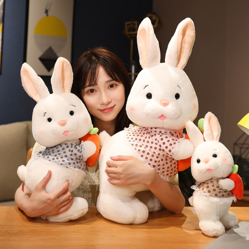Bunny-Shaped Plush Carrot Doll Toys-0