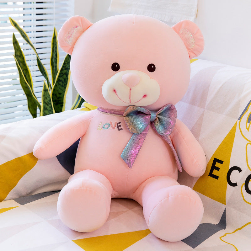Cartoon Bow Big Bear Plush Toy-4