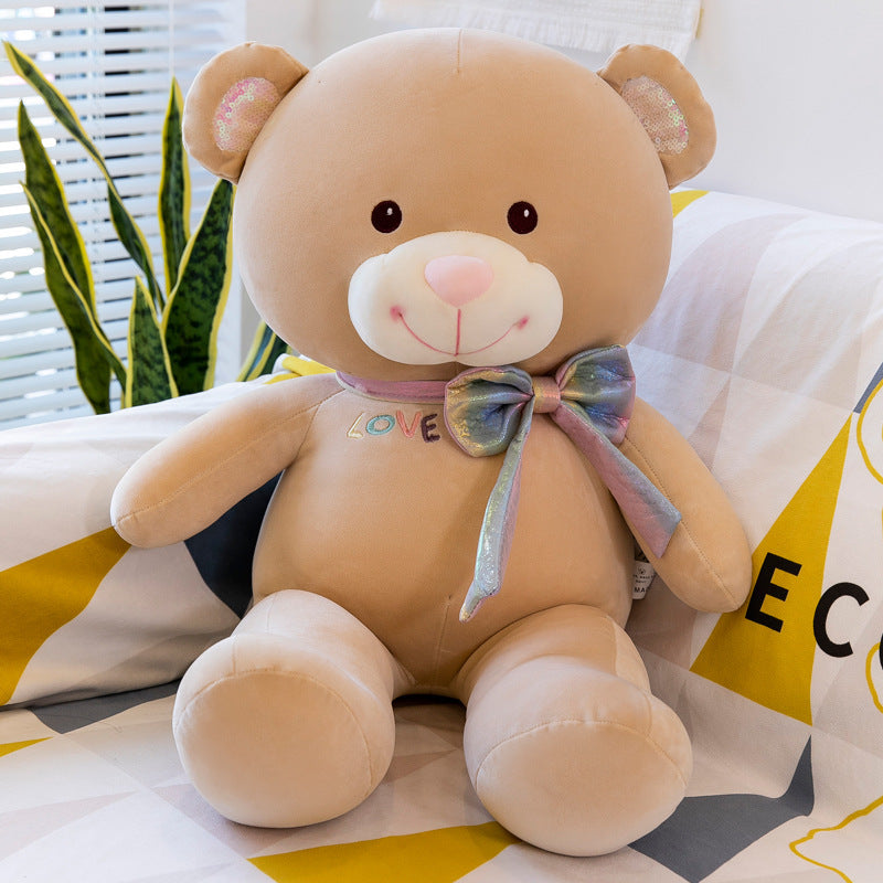 Cartoon Bow Big Bear Plush Toy-5