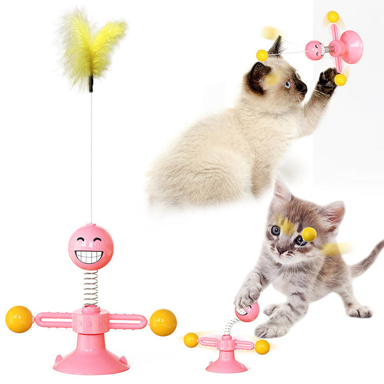 Cat Rotating Windmill Interactive Toy-8