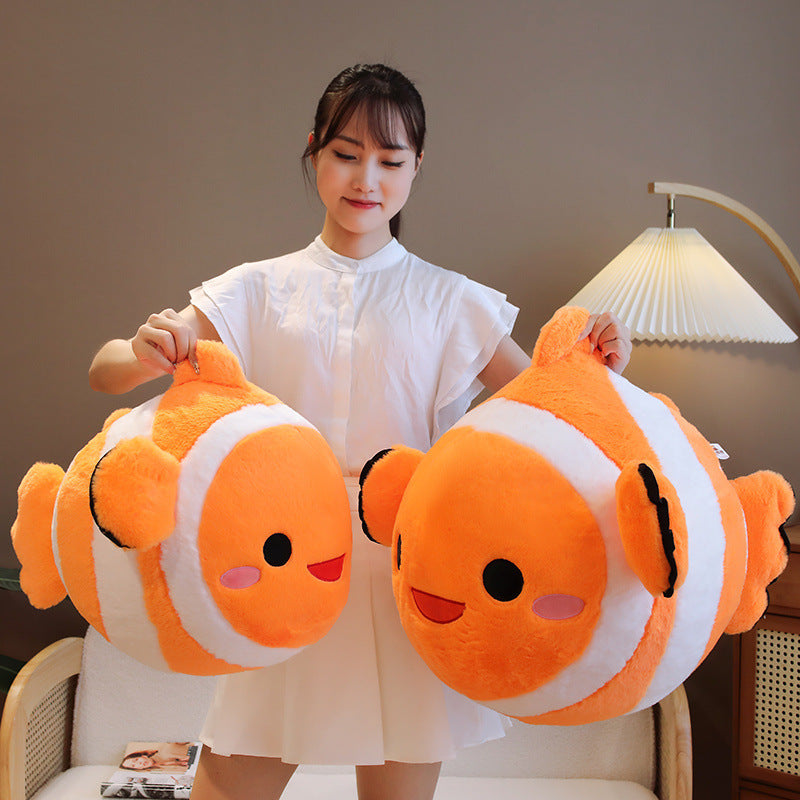 Clownfish Aquatic Plush Throw Pillow-0