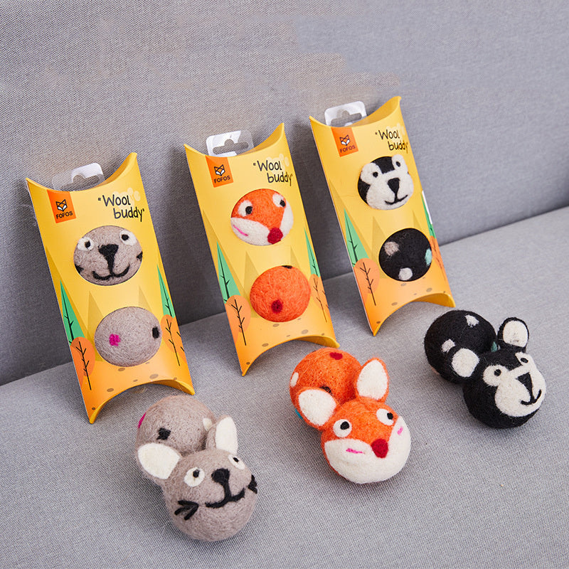 Colorful Felt Stretch Ball Cat Toy-3