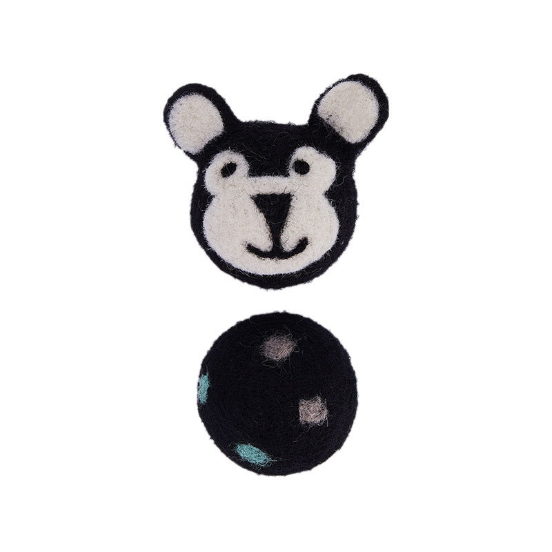 Colorful Felt Stretch Ball Cat Toy-4
