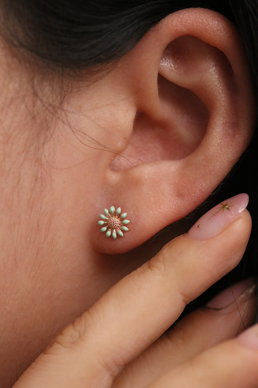 Coloured daisy earrings-6