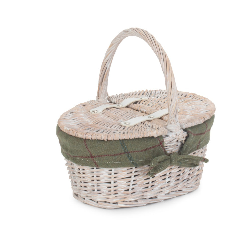 Childs White Wash Butterfly Lidded Wicker Basket-6