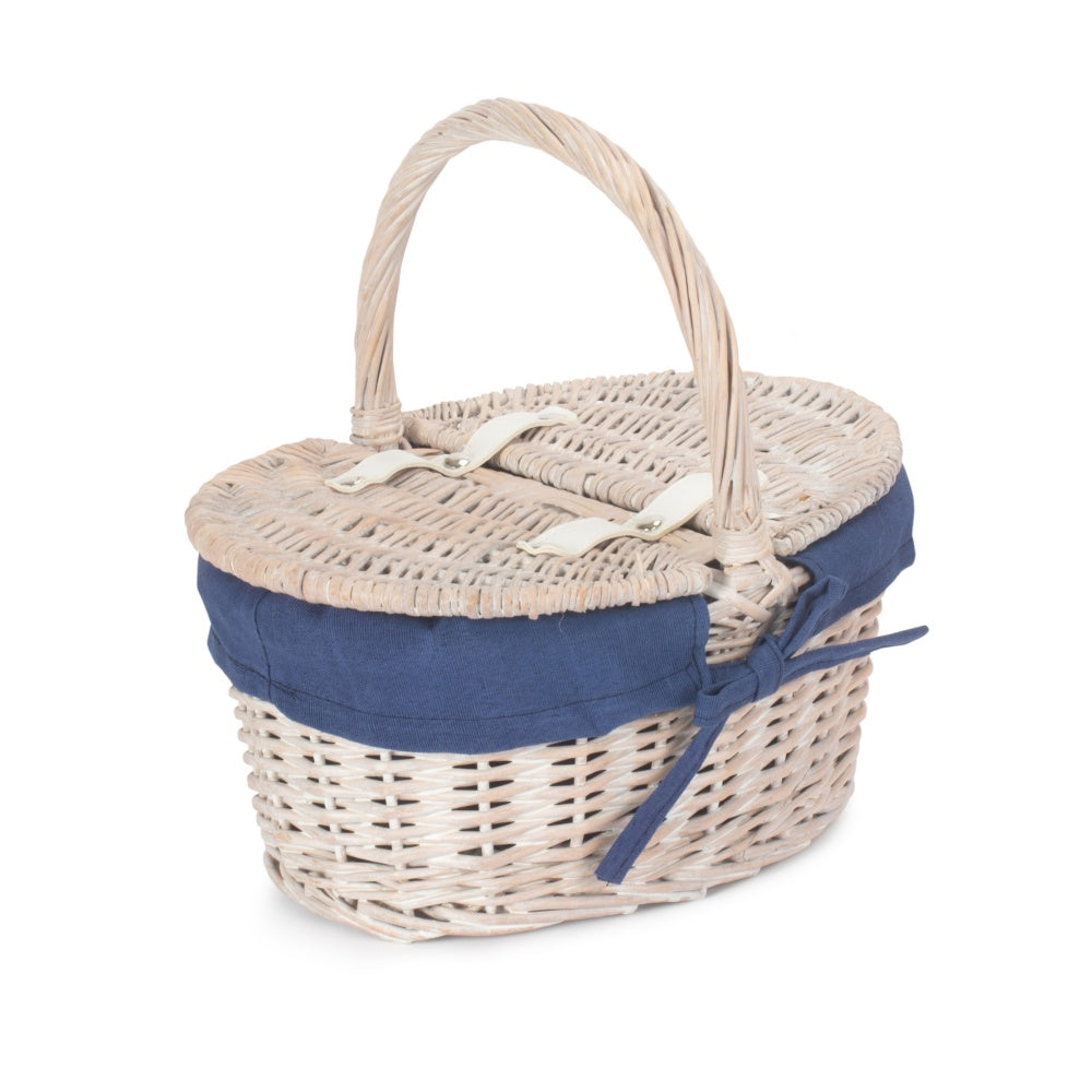 Childs White Wash Butterfly Lidded Wicker Basket-5
