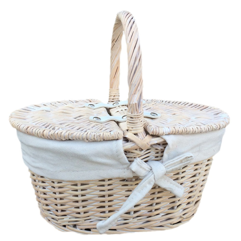 Childs White Wash Butterfly Lidded Wicker Basket-2