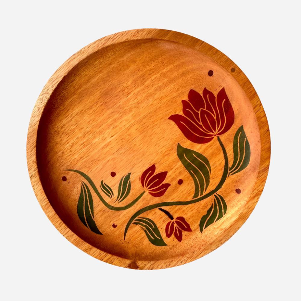 Kantan Batik Mahogany Serving Plate-1