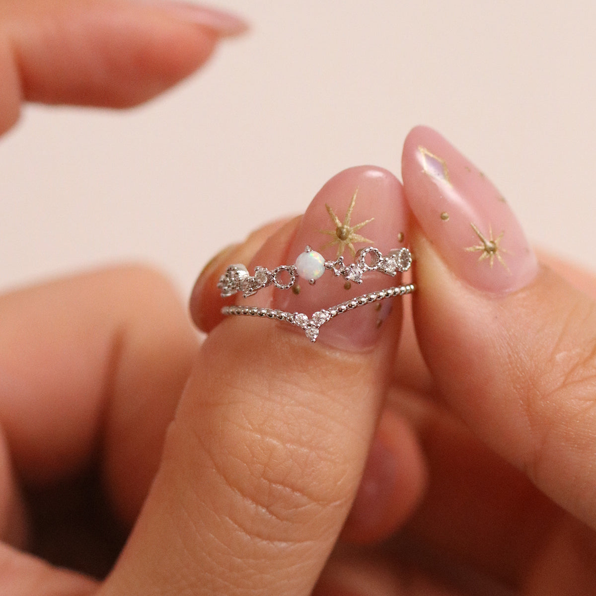 Opal Crown Layered Ring-3