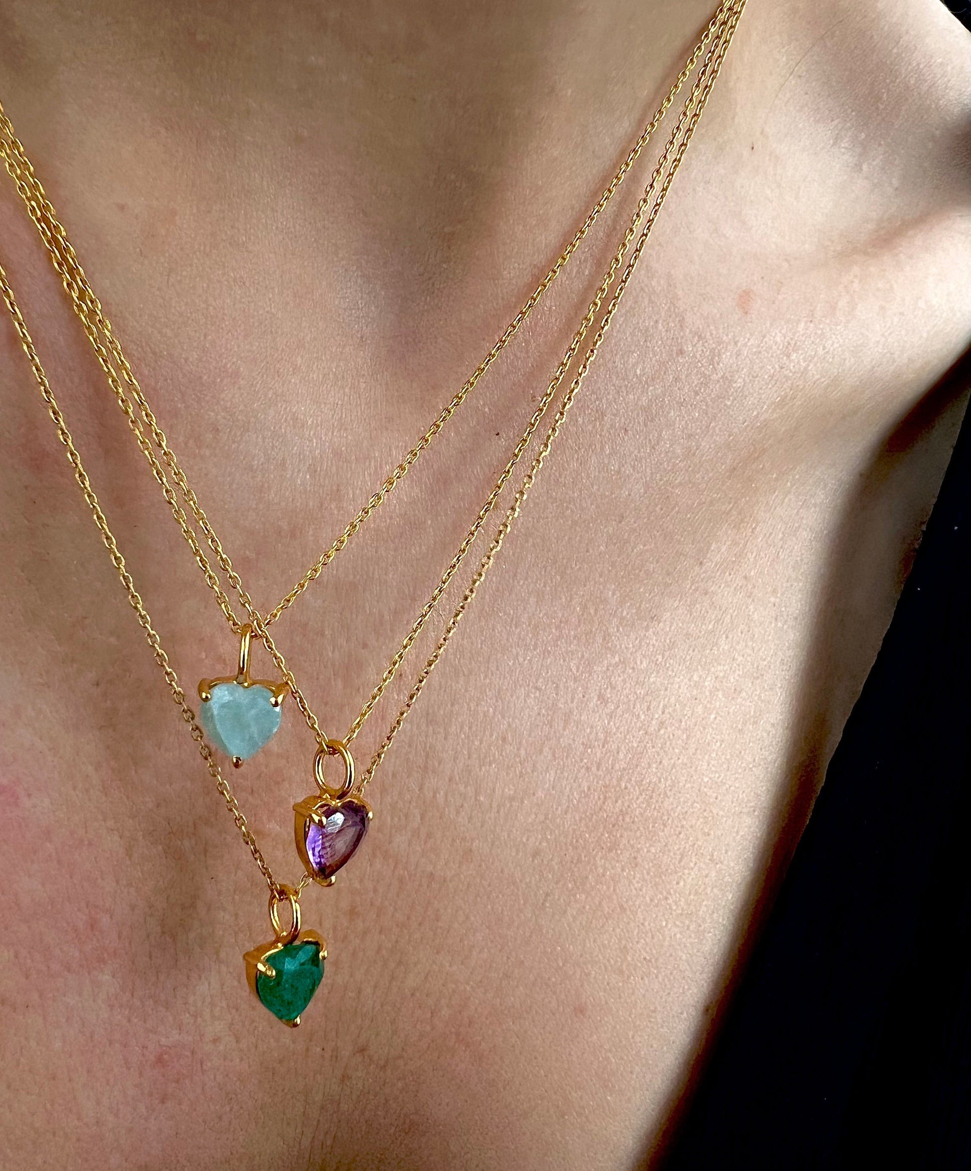 August Birthstone Chain Necklace-4