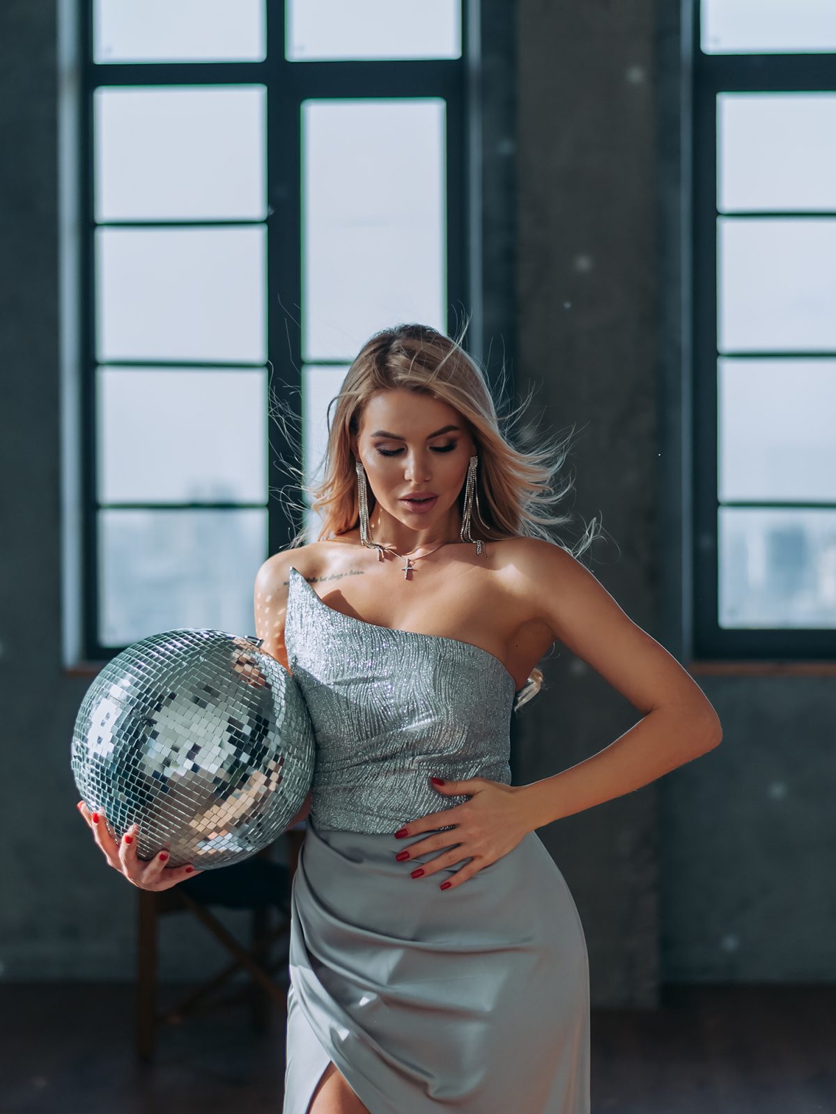 Asymmetrical Black Maxi Dress, Elegance Couture Dress-12