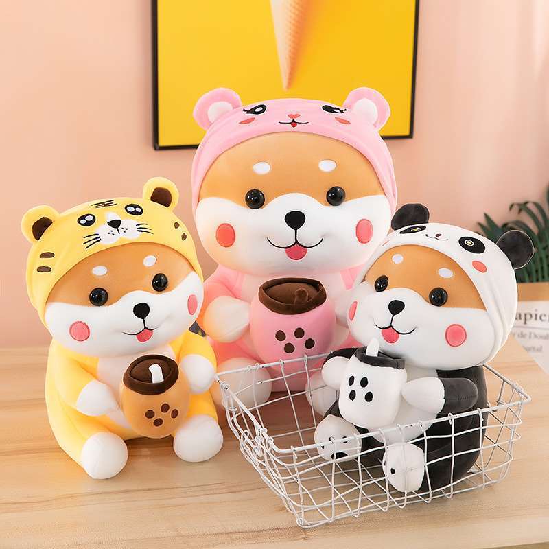 Milk Tea Dog Plush Toy-4