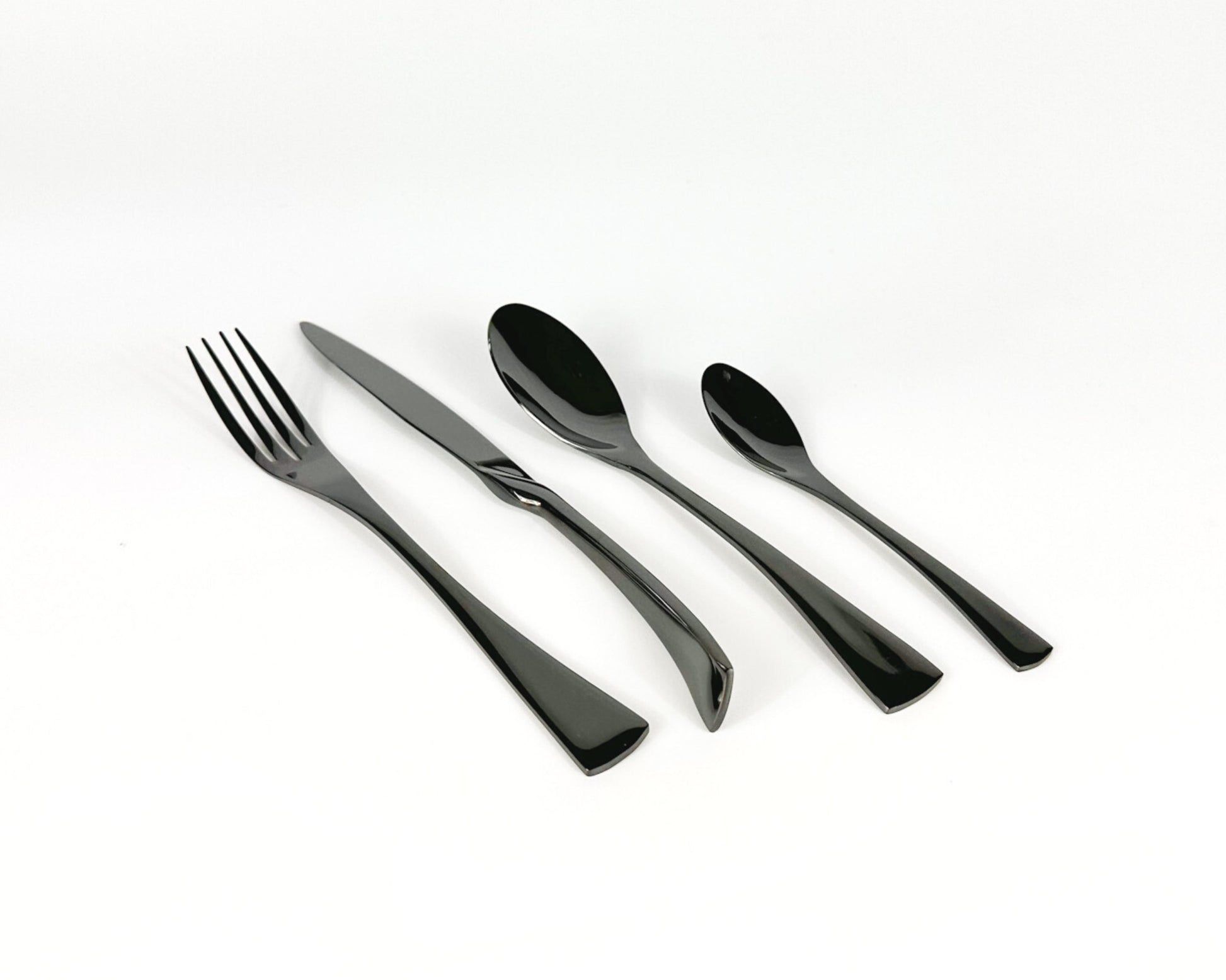Munich Black Stainless Steel Cutlery Sets x16/24 pieces-2