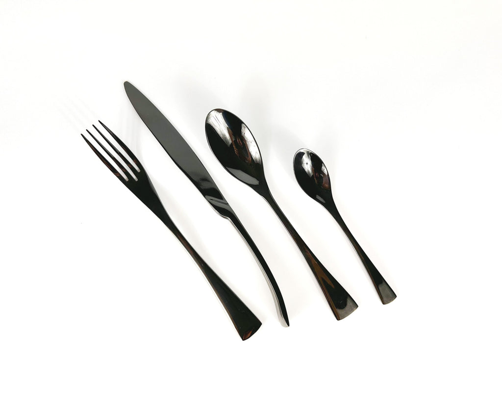Munich Black Stainless Steel Cutlery Sets x16/24 pieces-3