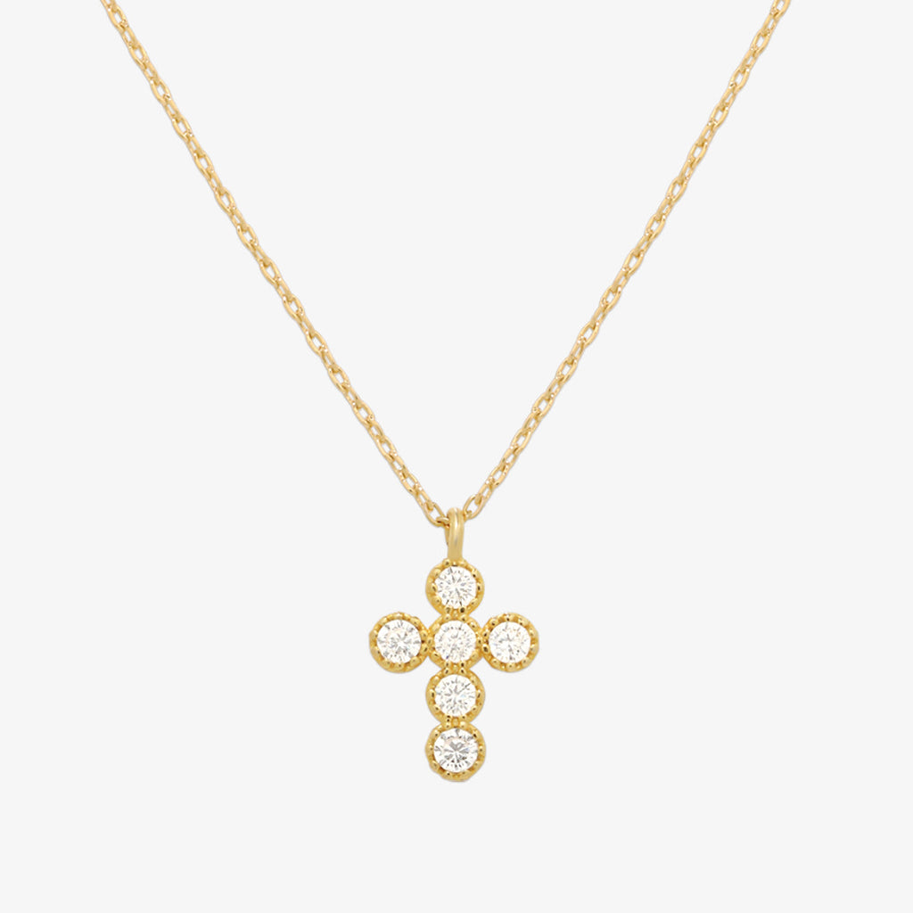 Cubic cross necklace-0