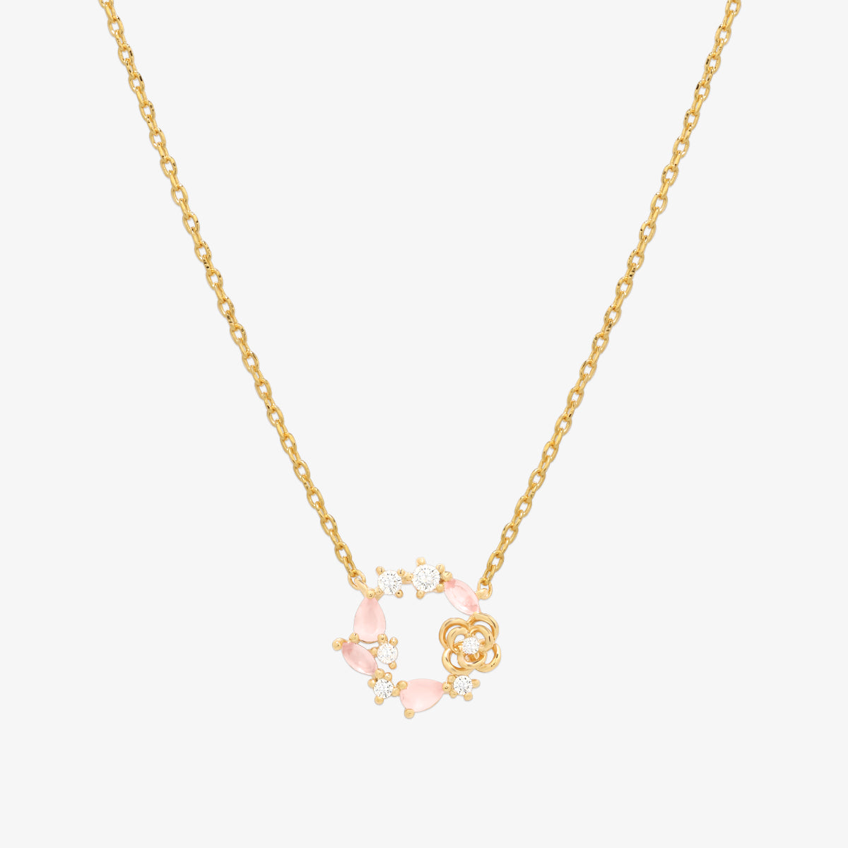 Cubic flower necklace-0