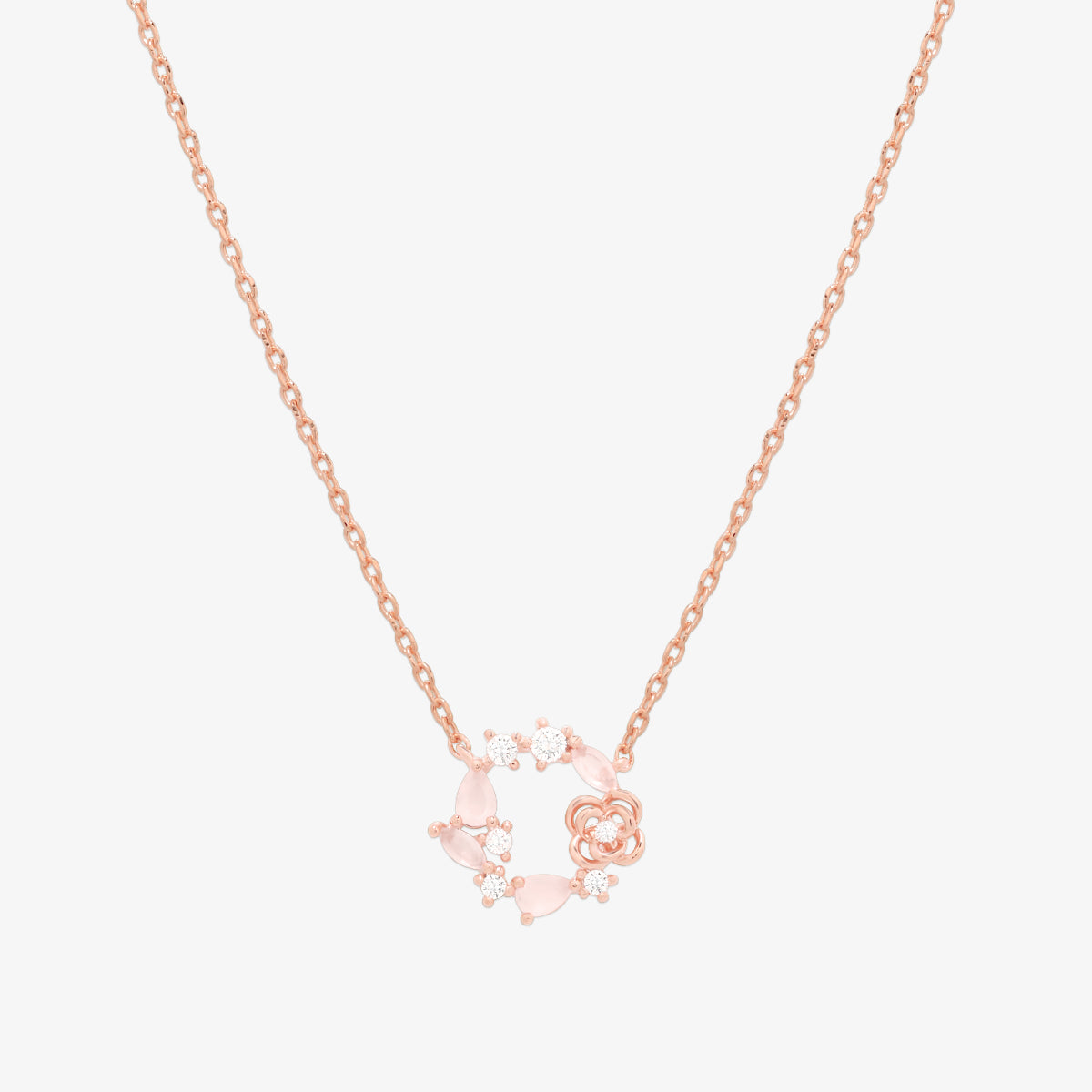 Cubic flower necklace-5
