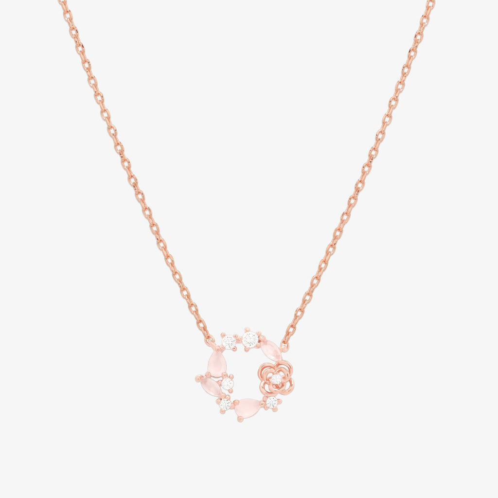 Cubic flower necklace-5