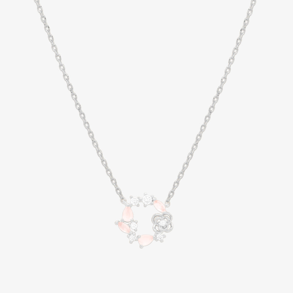 Cubic flower necklace-4