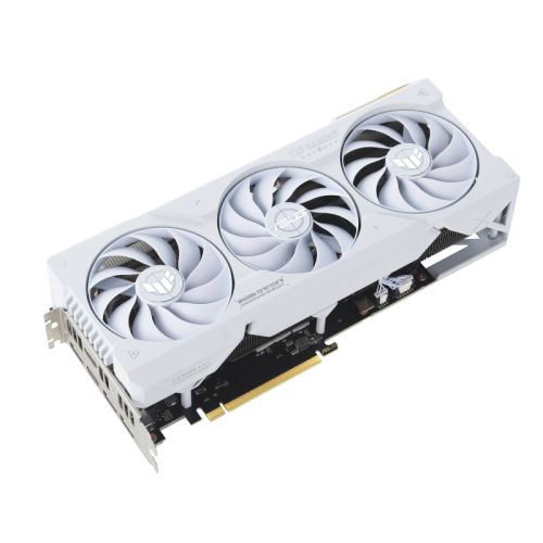 Asus TUF GAMING RTX4070 Ti SUPER OC White, 16GB DDR6X, 2 HDMI, 3 DP, 2670MHz Clock, RGB Lighting, Overclocked-0