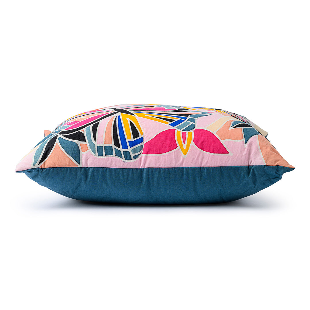 Butterfly Reverie Batik Quilted Cushion-1