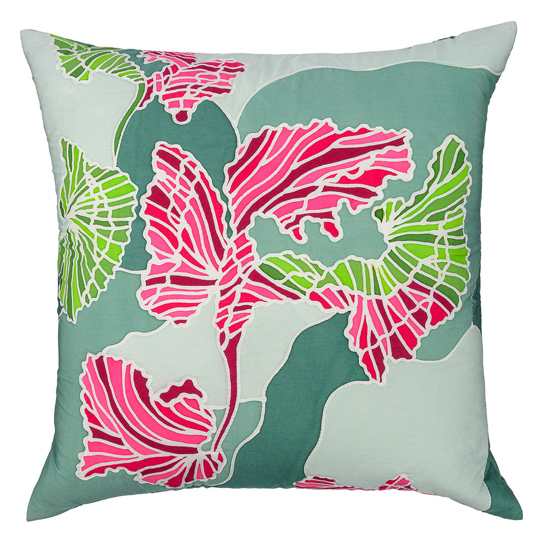 Summer Waltz Batik Quilted Cushion-0