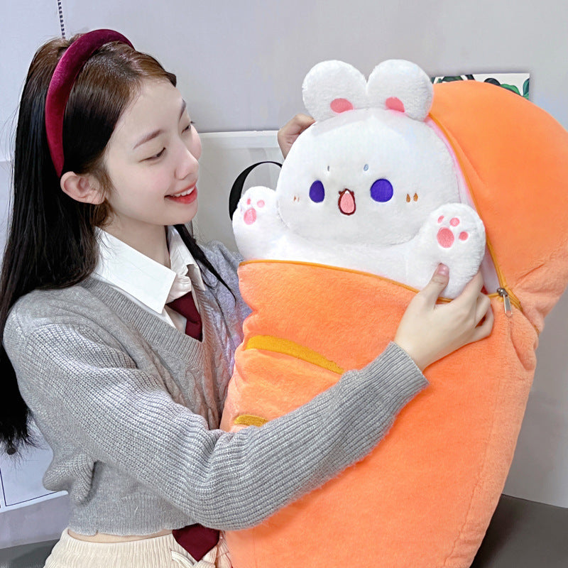 Radish Rabbit Plush Cat and Dog Pillow Toy-4