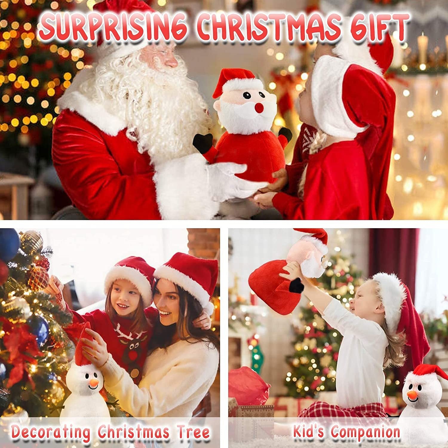 Santa Plush Snowman Plush Toy-3