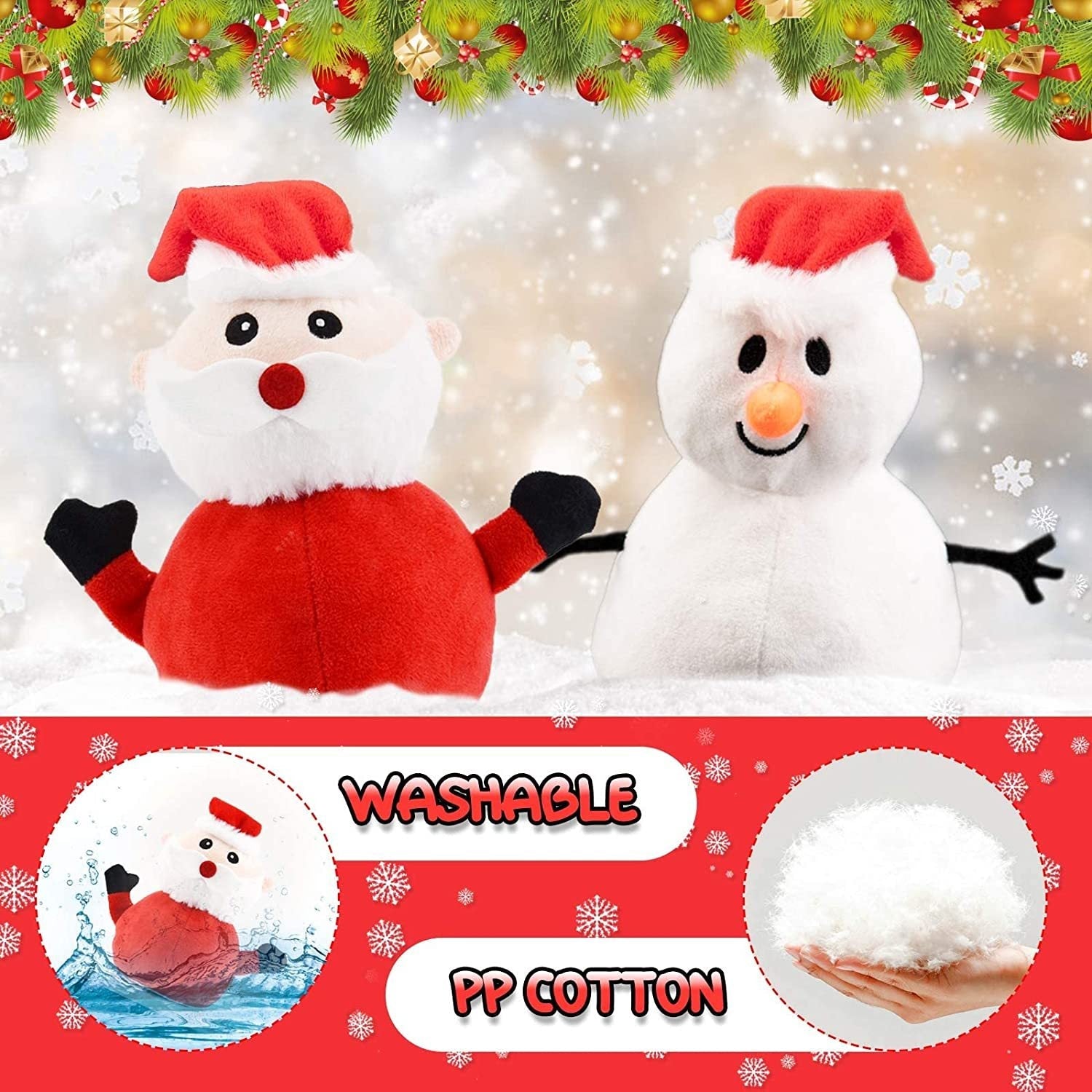 Santa Plush Snowman Plush Toy-4