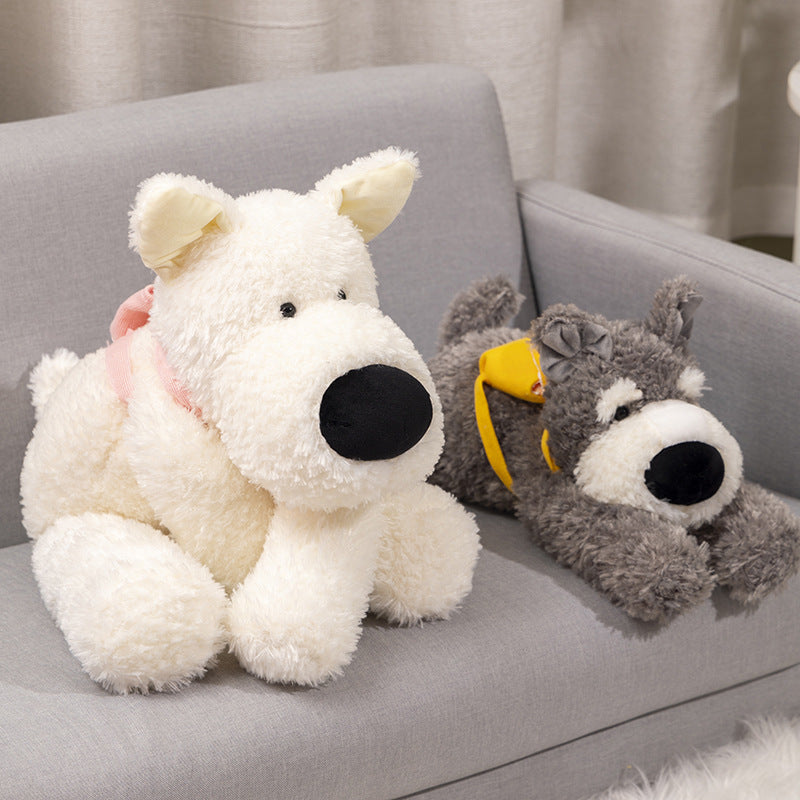Schnauzer Plush Toy Backpack Highland Dog Doll-2