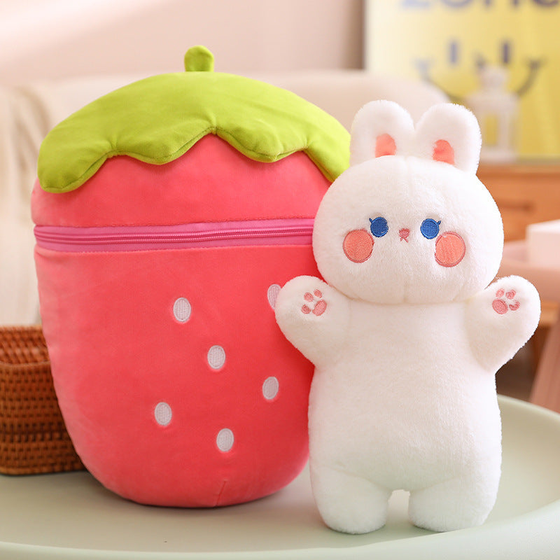 Strawberry and Carrot Plush Toy Pillows-3