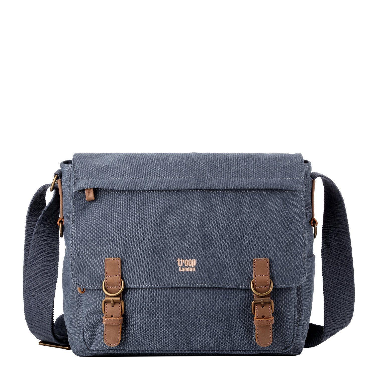 TRP0207 Troop London Classic Canvas Laptop Messenger Bag | Canvas Laptop Messenger Bag, Troop London Classic, Durable Travel Bag-2