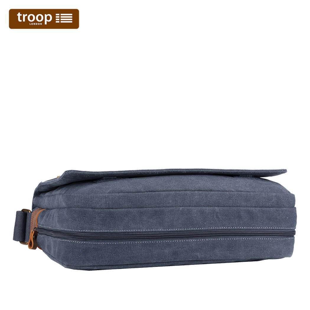 TRP0240 Troop London Classic Canvas Laptop Messenger Bag - 16.5 Diagonally-4